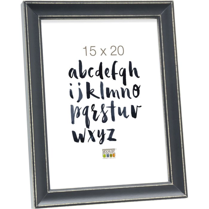 Houten lijst s40j Lona 13x13 cm zwart gelakt smal
