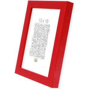 Houten lijst s40r 18x24 cm rood