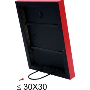 Houten lijst s40r 18x24 cm rood