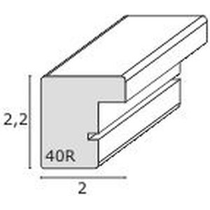 Houten lijst s40r 40x50 cm rood
