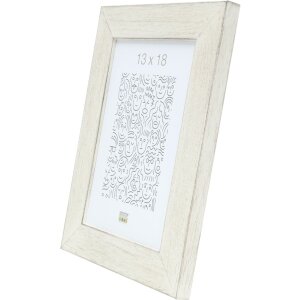 Houten lijst s49b wit gelakt 20x30 cm