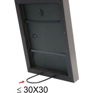 Houten lijst s40r 13x13 cm donkergrijs