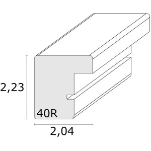 Houten lijst s40r 13x13 cm donkergrijs