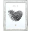 Deknudt Houten lijst s43re 18x24 cm wit - zilveren rand