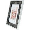 Deknudt Houten lijst s43re 15x15 cm zwart - zilveren rand