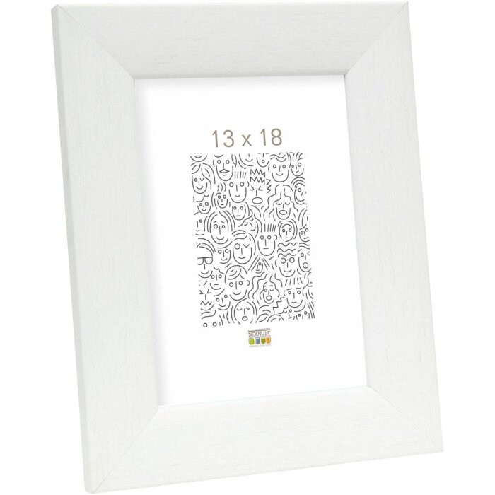 Houten lijst s53g wit 18x24 cm