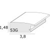 Houten lijst s53g wit 50x60 cm