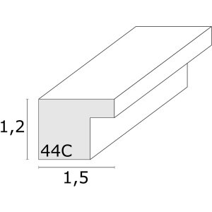Deknudt mdf houten lijst s44c 30x40 cm zwart