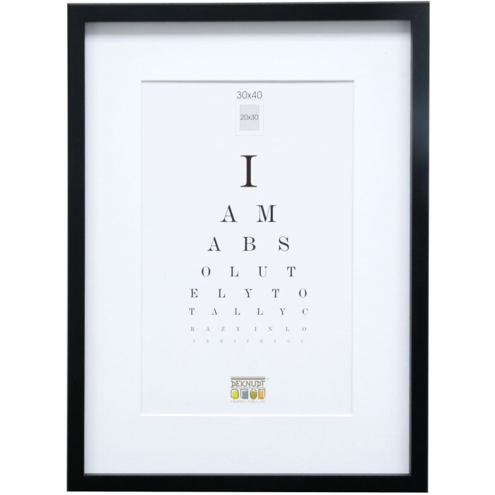 Houten lijst s40a zwart 15x20 cm - 13x18 cm