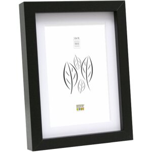 Houten lijst s40a zwart 15x20 cm - 13x18 cm