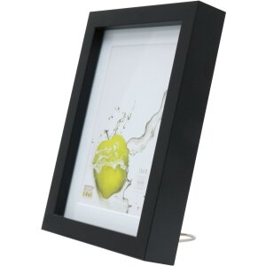 Houten lijst s40a zwart 15x20 cm - 13x18 cm