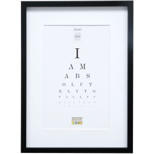 Houten lijst s40a zwart 30x40 cm - 20x30 cm