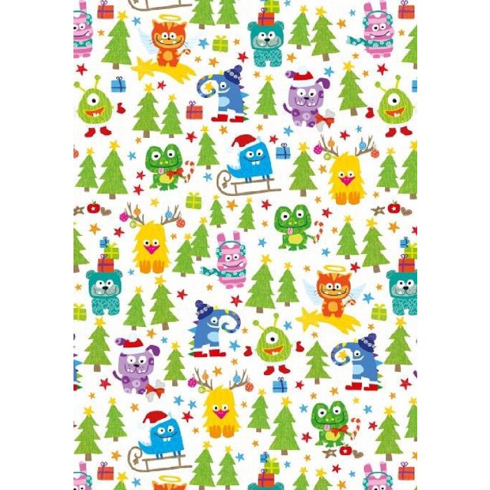 Papier 70x100 cm Kerst Monster