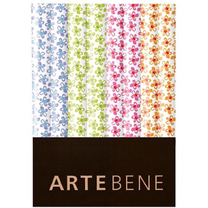 Artebene Inpakpapier Bluemchen blauw groen 70x200 cm rol