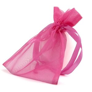 Organza zakje 9x12 cm roze