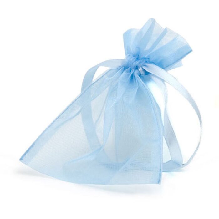 Organza zakje 9x12 cm lichtblauw