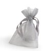 Organza zakje 9x12 cm zilvergrijs