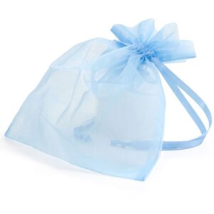 Organza zakje 17x21 cm blauw