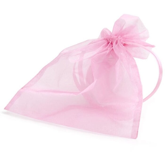 Organza zakje 17x21 cm rosé