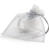 Organza zakje 17x21 cm zilvergrijs