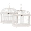 Vogelkooi Set Hout Wit 2 Stuks