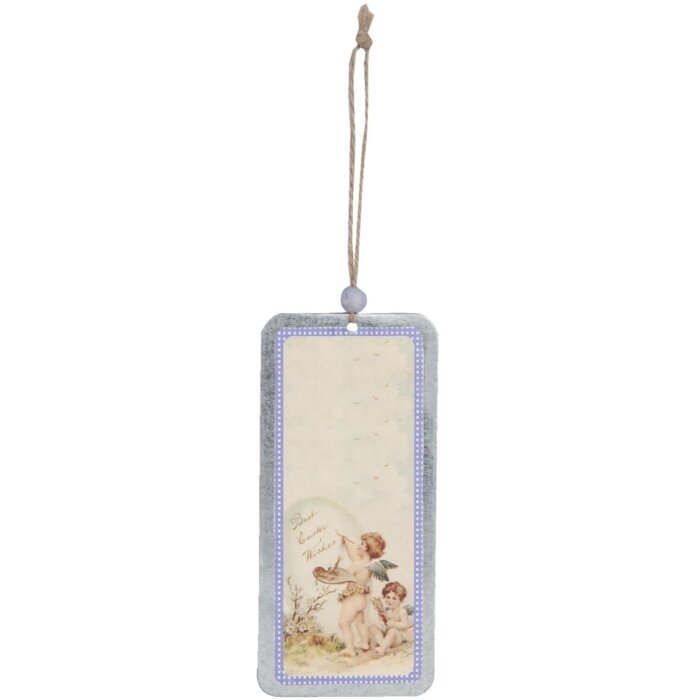 Decoratieve hanger met engelen 6x8 cm