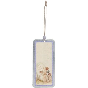 Decoratieve hanger met engelen 6x8 cm